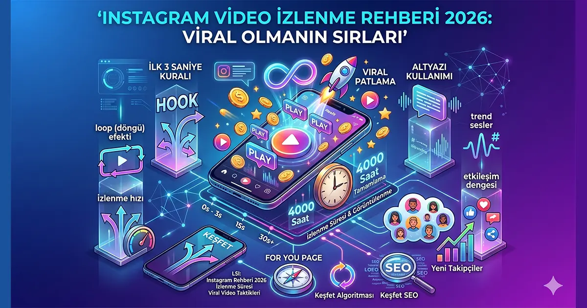 Instagram İzlenme Rehberi 2026: Reels ve Video İçeriklerle Viral Olmanın Sırları
