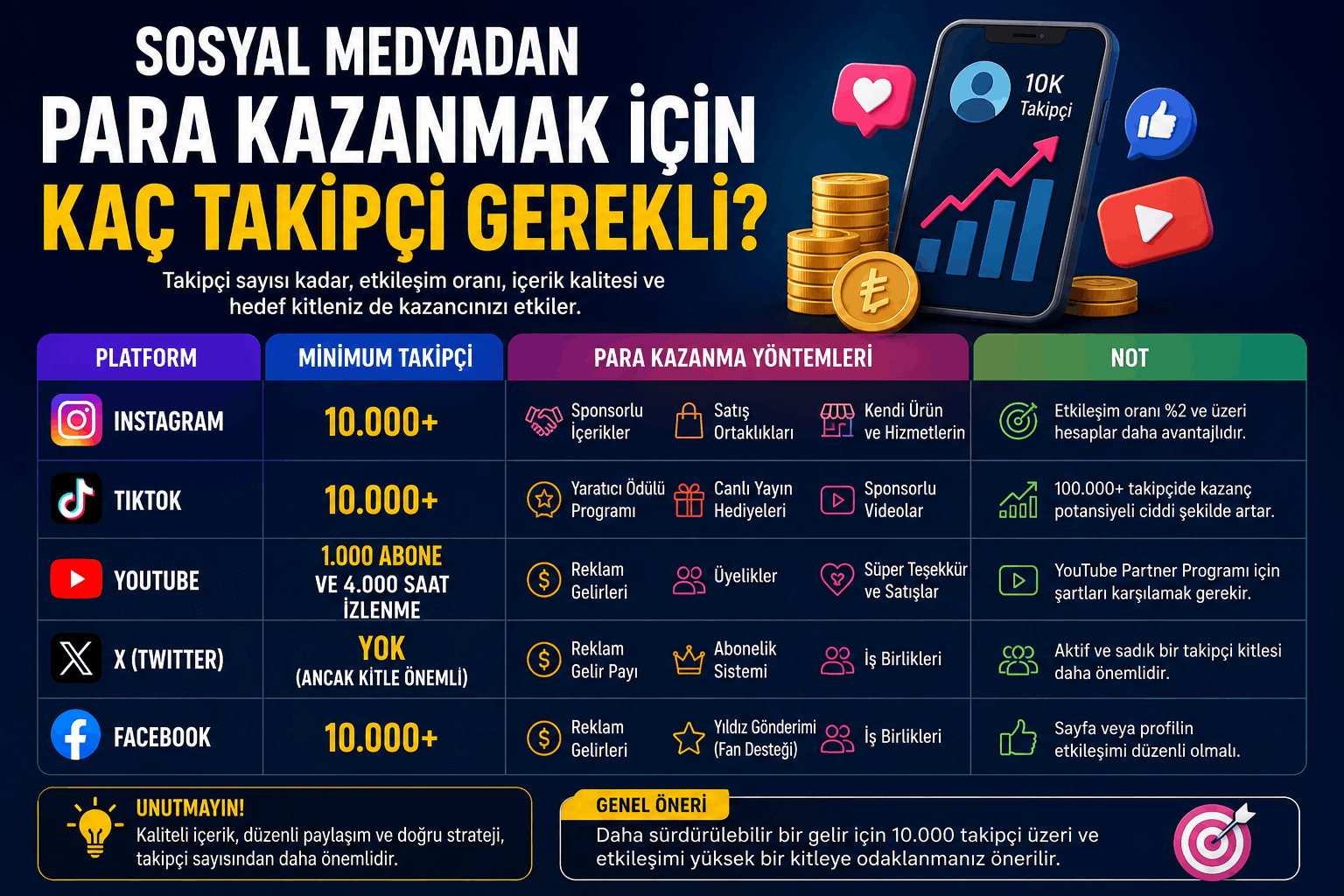 Sosyal Medyada Para Kazanmak İçin Kaç Takipçi Gerekli?